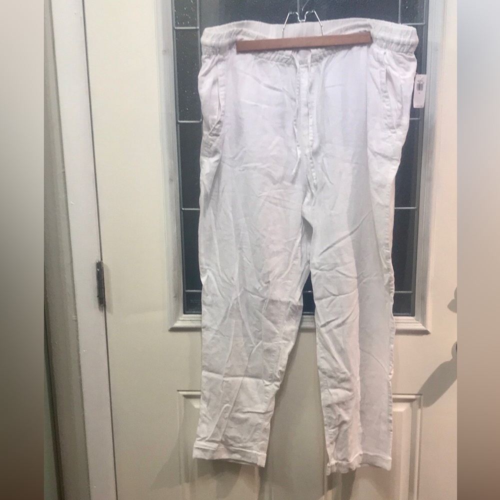 NWT  Old Navy white drawstring pants